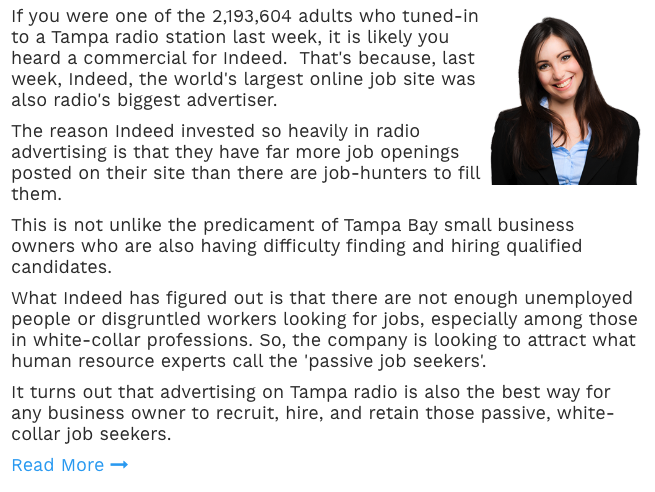 Recruitment Advertising In Tampa Bay: White Collar Workers