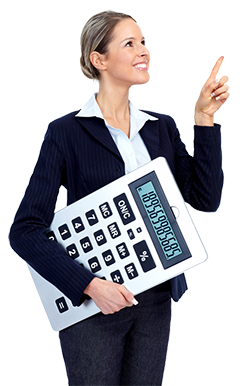 250px business woman with calculator shutterstock_93347512